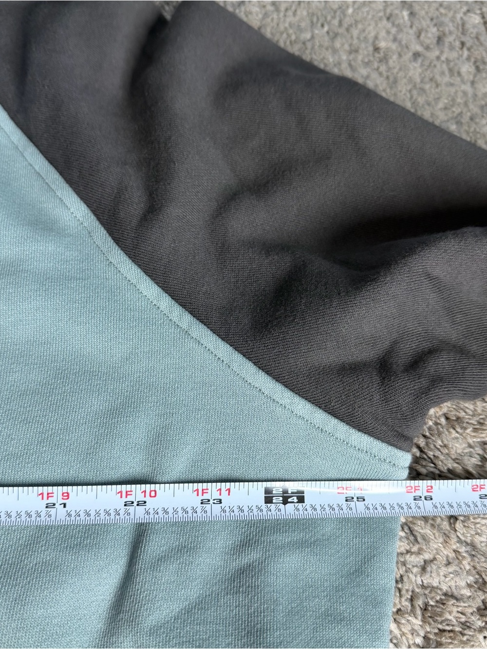 Outerknown All-Day Colorblock Hoodie XL Ash Blue organic Gorpcore sweatshirt - Picture 9 of 13